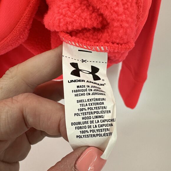 Under armour Hoodie Girls XL Wonder Woman DC Collab Pink Pullover Storm Jacket - Picture 9 of 11